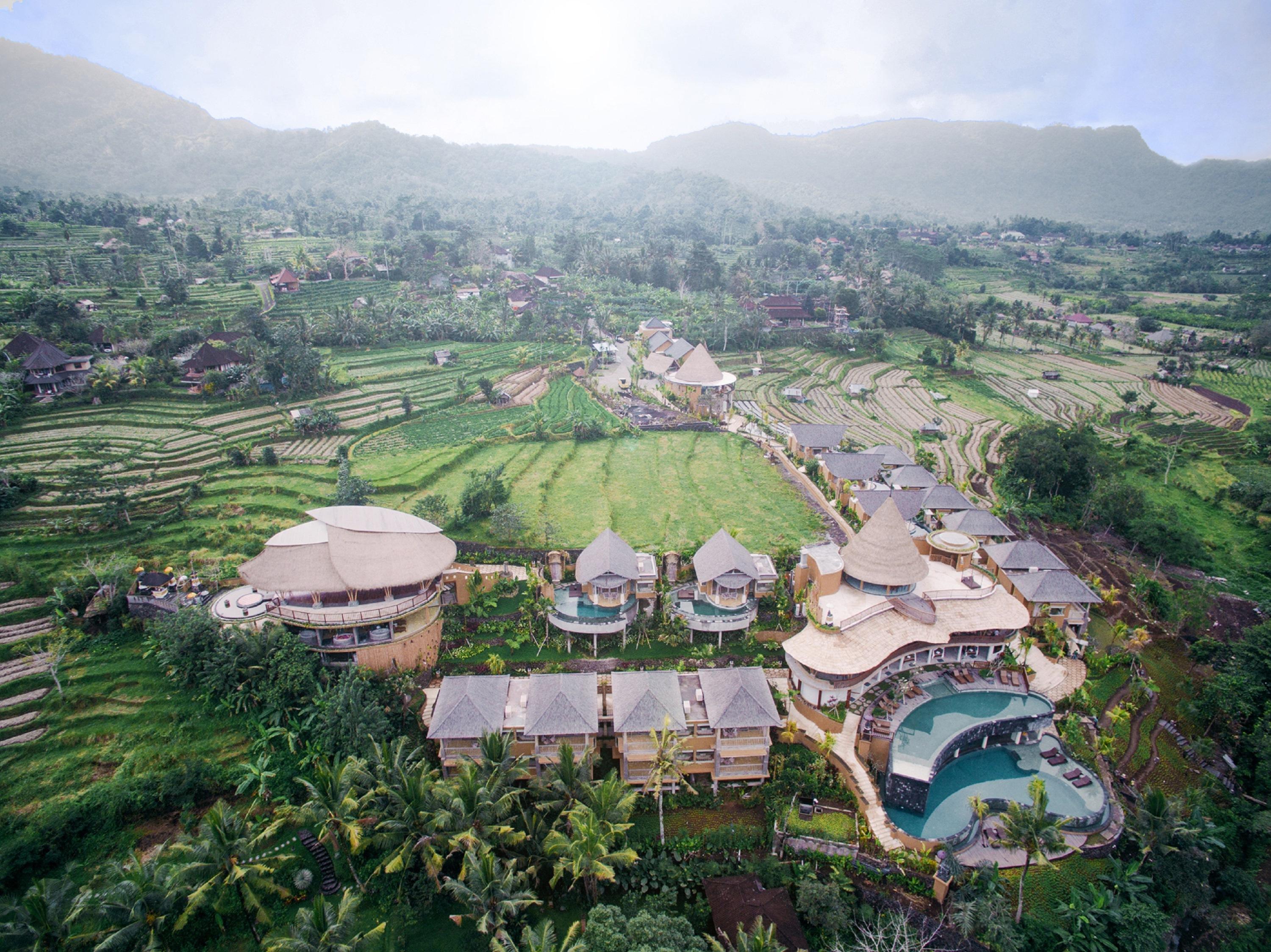 Wapa Di Ume Sidemen Ξενοδοχείο Εξωτερικό φωτογραφία Aerial view of the resort